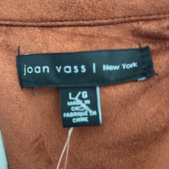 Worn once! Joan Vass chestnut sleeveless trench coat. Size large. - Picture 4 of 5